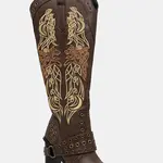 Westernové boty Koi Footwear x Twilight Children Of The Moon Cowboy Boots dámské, hnědá barva, na podpatku, FW01