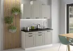 Kuchyňská linka 150 cm Luna 1 Barva korpusu: Bílá, Barva dvířek: Clay Grey