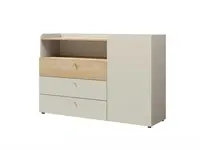 Komoda Yuki 8 Barva korpusu: šedobéžová/ dub olejovaný