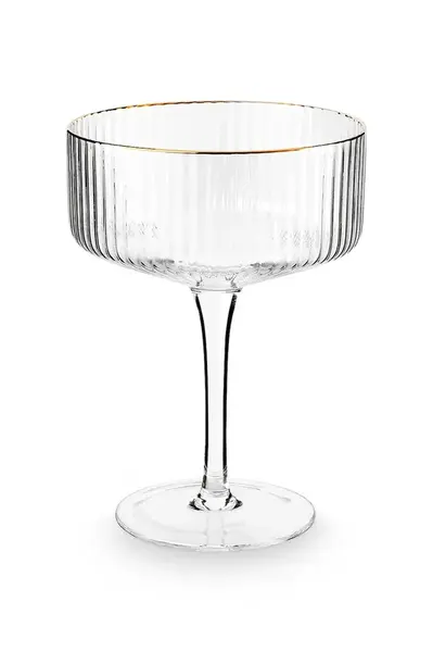 Sklenice na šampaňské vtwonen Gold Rim 300 ml průhledná barva