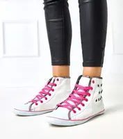 Gemre White high-top sneakers with geometric pattern Kalert