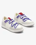Resti White-gray women's sports sneakers with navy blue laces Olierinc - Footwear
