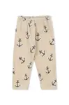 Kalhoty Konges Sløjd TAVI FLEECE PANTS GRS béžová barva, KS103541