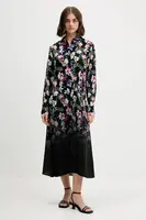 Šaty Desigual CAMISERO ACRIL černá barva, midi, 25WWVW11