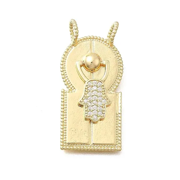 Brass Micro Pave Cubic Zirconia Pendants