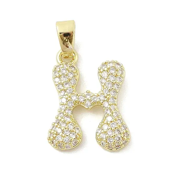 Brass Micro Pave Cubic Zirconia Pendants