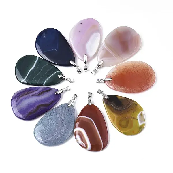Natural Agate Big Pendants
