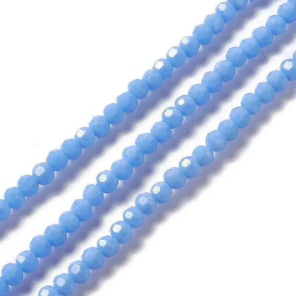 Faceted(32 Facets) Glass Beads Strands