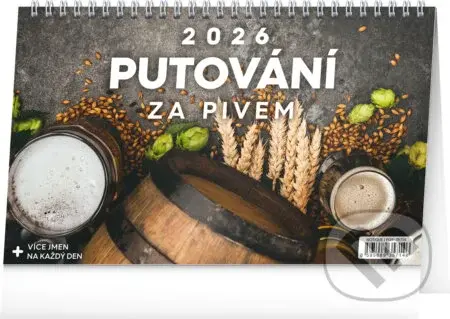 NOTIQUE Stolní kalendář Putování za pivem 2026 (řádky)