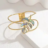 304 Stainless Steel Glass Hinged Bangles for Women