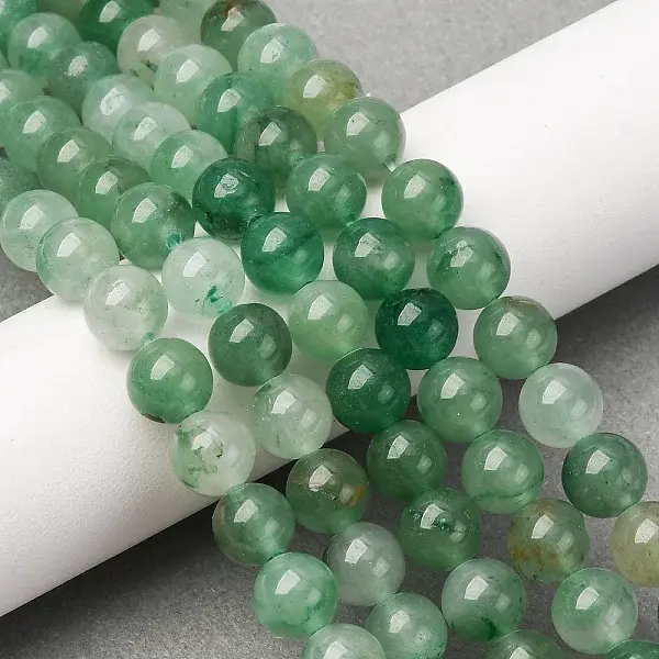 Natural Green Aventurine Round Beads Strands