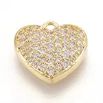 Brass Micro Pave Cubic Zirconia Charms