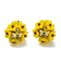 Polymer Clay Rhinestone Beads with Resin