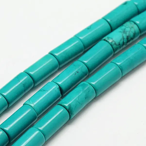 Column Natural Magnesite Beads Strands