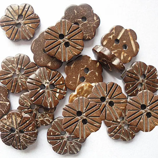 Lovely Flowers 2-hole Basic Sewing Button