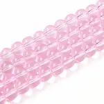 Baking Paint Transparent Glass Beads Strands