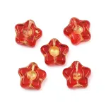 Electroplate and Golden Metal Enlaced Glass Beads