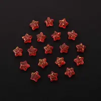 20Pcs Spray Painted Glass Beads
