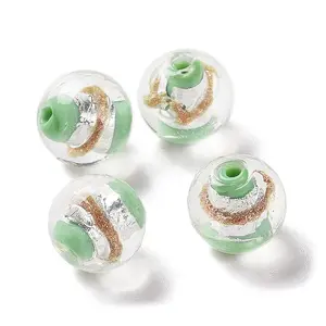 Handmade Silver Foil Lampwork Beads