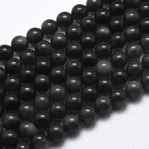 Natural Ice Obsidian Beads Strands