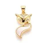 Brass Micro Pave Clear Cubic Zirconia Pendants