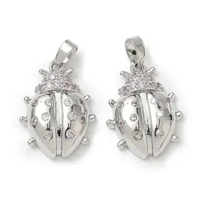 Brass Micro Pave Cubic Zirconia Pendants