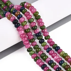 Dyed Natural White Jade Beads Strands