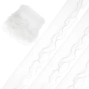 5M 3-Layer Organza Pleated Ribbon