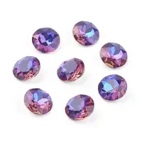 Pointed Back & Back Plated Glass Rhinestone Cabochons