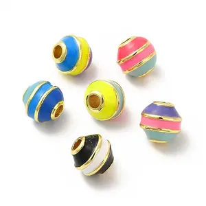 Brass Enamel Beads