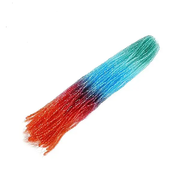 Gradient Color Baking Painted Glass Bead Strands
