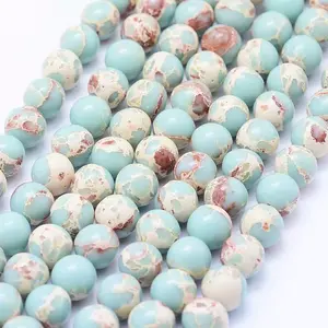 Synthetic Imperial Jasper Beads Strands