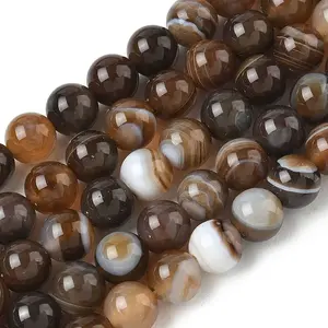Natural Striped Agate/Banded Agate Bead Strands