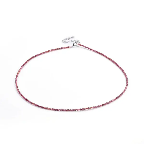 Natural Garnet Beaded Necklaces