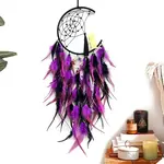 Cat Woven Net/Web with Feather Pendant Decoration