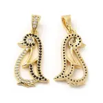 Brass Micro Pave Cubic Zirconia Pendants