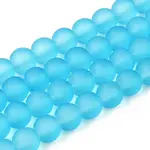 Baking Paint Transparent Glass Bead Strands