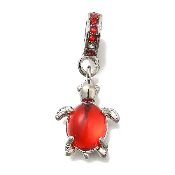 Rack Plating Alloy Rhinestone European Dangle Charms