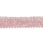 Transparent Electroplate Glass Beads Strands