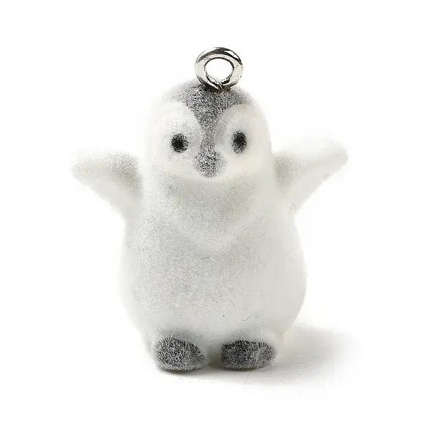 Flocky Resin Pendants