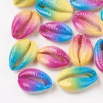 Spray Painted Natural Cowrie Shell Beads