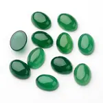 Grade A Natural Green Agate Oval Cabochons