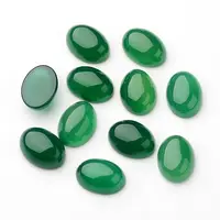 Grade A Natural Green Agate Oval Cabochons