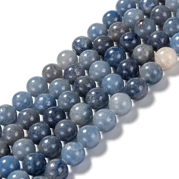 Dyed & Heated Natural Blue Aventurine Beads