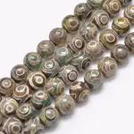 Natural Tibetan 3-Eye dZi Agate Beads Strands