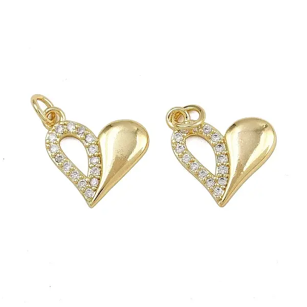 Brass Micro Pave Cubic Zirconia Pendants