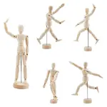 3 Styles Unfinished Blank Wooden Puppet