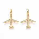 Brass Micro Pave Cubic Zirconia Pendants