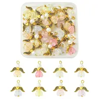 30Pcs Heart Acrylic Pendants