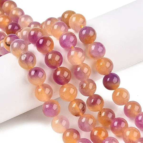 Dyed Natural White Jade Beads Strands
